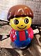invID: 402646697 M-No: baby011  Name: Primo Figure Boy with Blue Base, Red Top with Blue Suspenders, Brown Hair