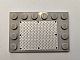 invID: 402928845 P-No: 6180pb025  Name: Tile, Modified 4 x 6 with Studs on Edges with Black Rivets on Silver Tread Plate Pattern (Sticker) - Sets 7632 / 7945