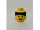 invID: 404232522 P-No: 3626apx2  Name: Minifigure, Head Female Black Hair Messy, Thick Red Lips Pattern - Solid Stud