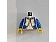 invID: 404855032 P-No: 973p3rc01  Name: Torso Imperial Governor / Admiral Blue Uniform Jacket with Black and Gold Trim and Silver Buttons over Shirt with Buttons Pattern / Blue Arms / Yellow Hands
