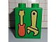 invID: 293739313 P-No: 4066pb118  Name: Duplo, Brick 1 x 2 x 2 with Screwdriver and Wrench Pattern