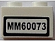 invID: 405051639 P-No: 3004pb127  Name: Brick 1 x 2 with 'MM60073' Pattern (Sticker) - Set 60073