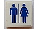 invID: 405058858 P-No: 3068pb0909  Name: Tile 2 x 2 with Blue Man and Woman Silhouettes (Unisex Restroom) Pattern (Sticker) - Set 60073
