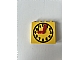 invID: 405509753 P-No: 4145c01pb01  Name: Duplo, Brick 1 x 4 x 3 with Movable Red Clock Hands and Yellow Clock Face with Black Numbers Pattern