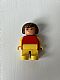 invID: 405512704 M-No: 4555pb210  Name: Duplo Figure, Female, Yellow Legs, Red Top with Yellow Arms, Brown Hair