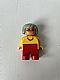 invID: 405513995 M-No: 4555pb013a  Name: Duplo Figure, Female, Red Legs, Yellow Top with Red Necklace, Light Gray Hair, Glasses