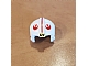 invID: 405687747 P-No: x164px2  Name: Minifigure, Headgear Helmet SW Rebel Pilot with Red Rebel Alliance Symbol and Stripe Pattern