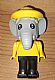 invID: 406560469 M-No: fab5d  Name: Fabuland Elephant - Edward Elephant, Black Legs, Yellow Raincoat and Hat, Black Eyes