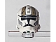 invID: 406805491 P-No: 2019pb03  Name: Minifigure, Headgear Helmet SW Clone Trooper (Phase 2) with Holes with Black Visor and Dark Tan Gunner Markings Pattern