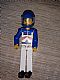 invID: 373170656 M-No: tech037a  Name: Technic Figure White Legs, White Top with Red Arrow-Type Stripes Pattern, Blue Arms, Blue Helmet