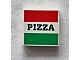 invID: 407508538 P-No: 3068pb1045  Name: Tile 2 x 2 with Red and Green Stripes and Dark Green 'PIZZA' Pattern (Pizza Box)