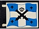 invID: 407691711 P-No: 2525px2  Name: Flag 6 x 4 with Black Crossed Cannons and Crown with Black Dots over Blue and White Cross Pattern on Both Sides