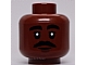invID: 407840889 P-No: 3626cpb3155  Name: Minifigure, Head Black Eyebrows and Moustache, Chin Dimple, Smile Pattern - Hollow Stud