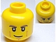 invID: 410088799 P-No: 3626cpb0810  Name: Minifigure, Head Dark Tan Eyebrows, Upper Eyelids, Medium Nougat Cheek Lines and Chin Dimple, Lopsided Grin Pattern - Hollow Stud