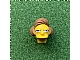 invID: 410174533 P-No: 19896pb01  Name: Minifigure, Head, Modified Simpsons Edna Krabappel with Dark Turquoise Earrings and Medium Nougat Hair Pattern
