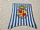 invID: 410488006 P-No: sailbb02  Name: Cloth Sail Main with Blue Stripes and Crown Shield Pattern