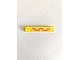 invID: 415257866 P-No: 3008pb006  Name: Brick 1 x 8 with Dark Pink Ribbon on Yellow Background Pattern (Sticker) - Sets 375-2 / 6075-2