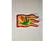 invID: 410959231 P-No: x376px1a  Name: Cloth Flag 8 x 5 Wave with Red Border and Green Dragon Pattern - Double-Sided Print