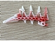 invID: 411448765 P-No: 61807pb01  Name: Bionicle Weapon Small Blade with 4 Spikes with Marbled Red Pattern