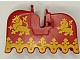invID: 411599054 P-No: 2490px3  Name: Horse Barding, Ruffled Edge with Yellow Lions Pattern