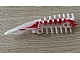 invID: 411725342 P-No: 63149pb01  Name: Bionicle Weapon Spined Long Blade with Marbled Red Pattern