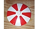 invID: 411739255 P-No: 3960pb003  Name: Dish 4 x 4 Inverted (Radar) with Solid Stud with Red Stripes Pattern