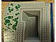 invID: 411938700 P-No: 2552px4  Name: Baseplate, Raised 32 x 32 with Ramp and Pit with Blue Water and Green Stones Pattern