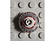 invID: 412770137 P-No: 553px1  Name: Brick, Round 2 x 2 Dome Top with Silver and Red Pattern (R5-D4) - 8 Arcs on Top