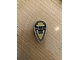 invID: 412824163 P-No: 2586p4g  Name: Minifigure, Shield Ovoid with Bull Head Black on Yellow Pattern (Printed)