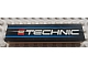 invID: 412847988 P-No: BA131pb05  Name: Stickered Assembly 8 x 2 with LEGO TECHNIC Logo and Blue Stripes Pattern (Sticker) - Set 8458 - 2 Tile 1 x 8