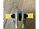 invID: 413024822 G-No: 852247  Name: Jedi Starfighter Key Chain with Lego Logo Tile, Modified 3 x 2 Curved with Hole (Exclusive Bag Charm)