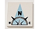invID: 413832609 P-No: 3068pb0354  Name: Tile 2 x 2 with Compass North 'N' in Light Blue Pointer Pattern