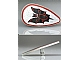 invID: 414068373 P-No: 2586p4f  Name: Minifigure, Shield Ovoid with Black and Red Bat on Silver Background Pattern