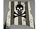 invID: 414117712 P-No: sailbb11  Name: Cloth Sail Square with Dark Gray Stripes, Skull and Crossbones Pattern, Damage Cutouts