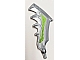 invID: 414137287 P-No: 11338pb01R  Name: Hero Factory Weapon, Axe / Sword with Jagged Blade with Splatters on Lime Background Pattern Right (Sticker) - Set 70132