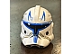 invID: 415579338 P-No: 11217pb02  Name: Minifigure, Headgear Helmet SW Clone Trooper (Phase 2) with Captain Rex Blue and Tan Markings and Dark Bluish Gray Tally Marks Pattern