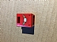 invID: 415787728 P-No: 4346pb32  Name: Container, Box 2 x 2 x 2 Door with Slot with Envelope with Wings on Red Background Pattern  (Sticker) - Set 60100