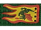 invID: 416184325 P-No: x376px1  Name: Cloth Flag 8 x 5 Wave with Red Border and Green Dragon Pattern - Single-Sided Print