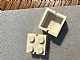 invID: 416521867 P-No: bslot02a  Name: Brick 2 x 2 without Bottom Tubes, Slotted (with 2 slots, opposite)