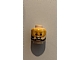 invID: 416872367 P-No: 3626cpb1133  Name: Minifigure, Head Dual Sided Orange Visor, Brown Eyebrows, Chin Strap, Headset, Smile / Scared Pattern - Hollow Stud