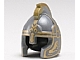 invID: 404307932 P-No: 10054pb01  Name: Minifigure, Headgear Helmet Castle with Cheek Protection and Comb with Gold Trim Pattern (Eomer)