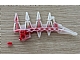 invID: 423345003 P-No: 61807pb01  Name: Bionicle Weapon Small Blade with 4 Spikes with Marbled Red Pattern