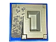 invID: 423497289 P-No: 2552px3  Name: Baseplate, Raised 32 x 32 with Ramp and Pit with Blue Water and Dark Gray Stones Pattern