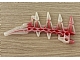 invID: 425307213 P-No: 61807pb01  Name: Bionicle Weapon Small Blade with 4 Spikes with Marbled Red Pattern