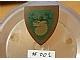 invID: 425423297 P-No: 3846p48  Name: Minifigure, Shield Triangular  with Forestmen Elk / Deer Head on Green Background Pattern