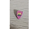 invID: 428442858 P-No: 3846pb012  Name: Minifigure, Shield Triangular  with Crown on Pink Background Pattern (Sticker) - Sets 375 / 6075