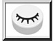 invID: 430214334 P-No: 98138pb028  Name: Tile, Round 1 x 1 with Black Eye Closed with 7 Eyelashes Pattern