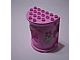 invID: 28634115 P-No: 52024pb01  Name: Duplo Wall 4 x 6 x 6 Curved Turret - Castle with Yellow and Pink Flowers Pattern on Both Sides (Stickers) - Set 4828