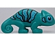invID: 439540551 P-No: 57763pb02  Name: Chameleon with Black and Bright Light Blue Stripes Pattern